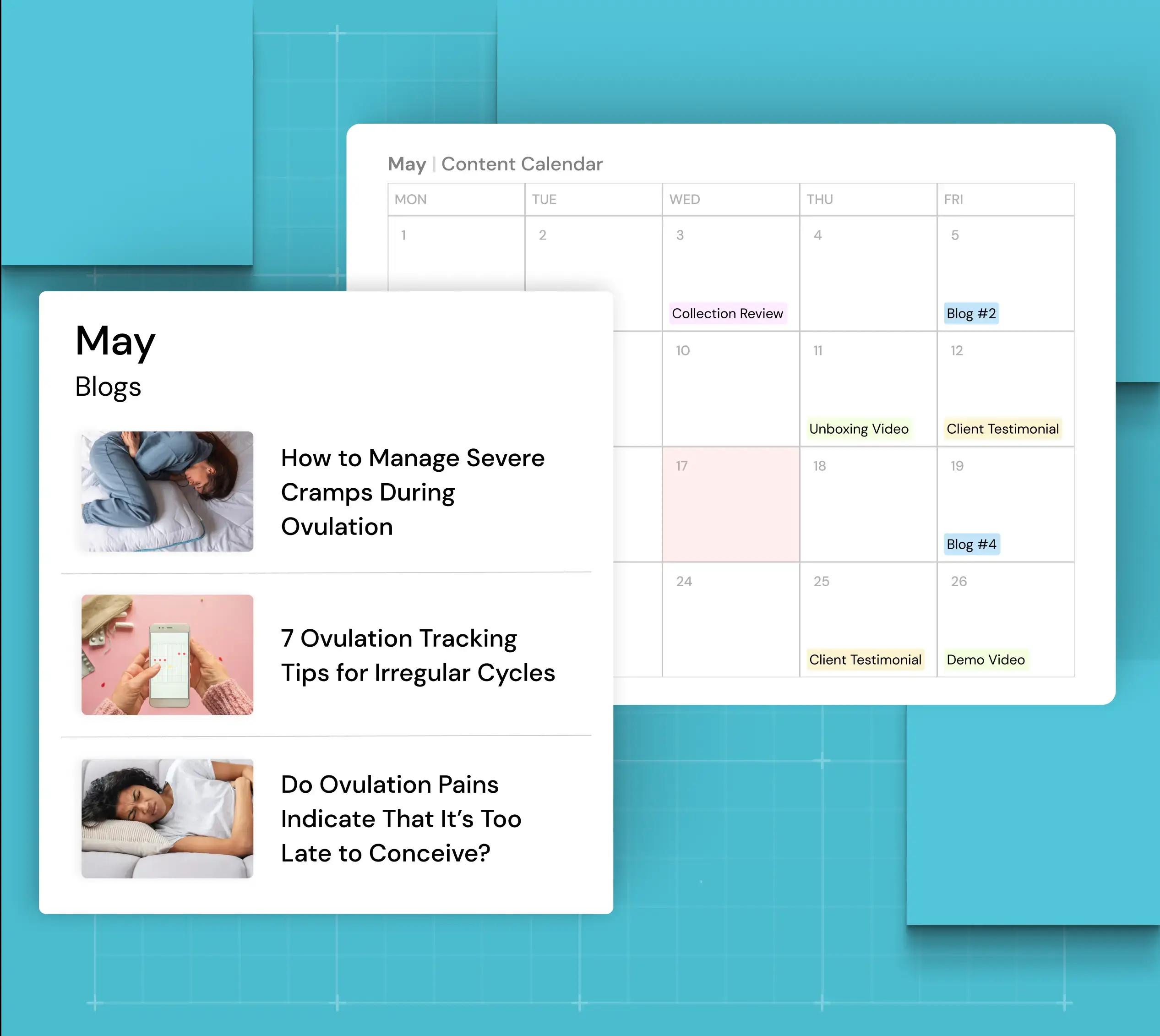 Generate detailed content calendars in advance