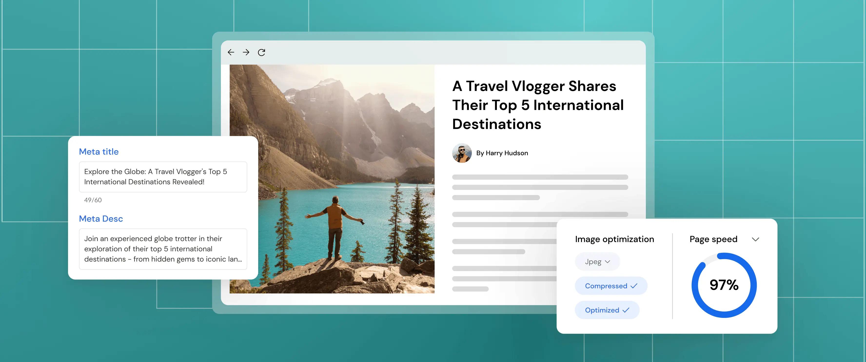 Solve on-page SEO with a no-code page builder