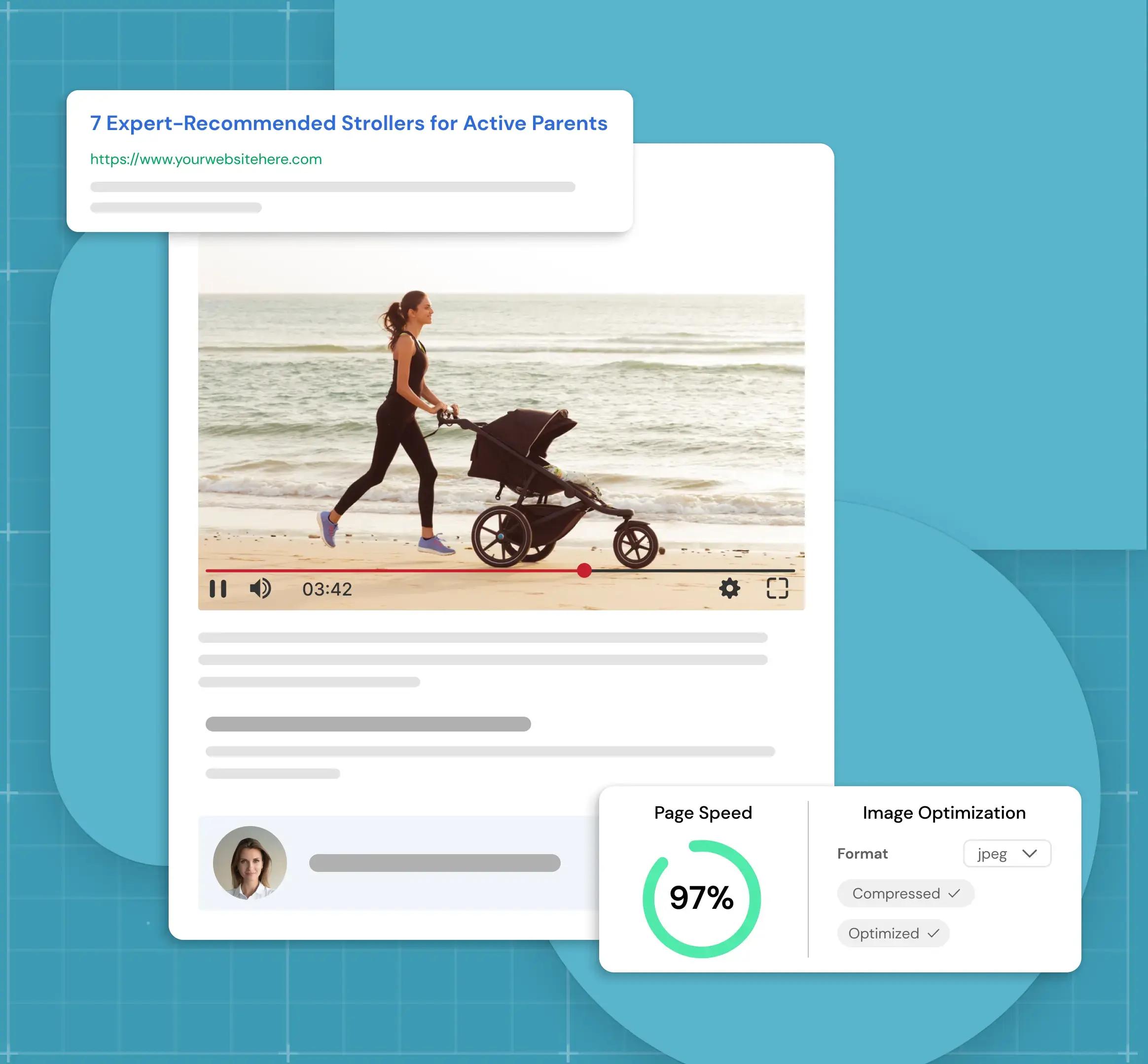 Publish content on optimized web pages